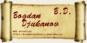 Bogdan Đukanov vizit kartica